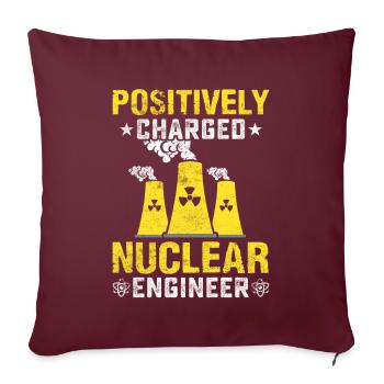 Technologie nucléaire Énergie nucléaire - Housse de coussin décorative 45 x 45 cm - bordeaux - Devant