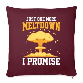 Drôle d’ingénieur nucléaire - Housse de coussin décorative 45 x 45 cm - bordeaux - Devant