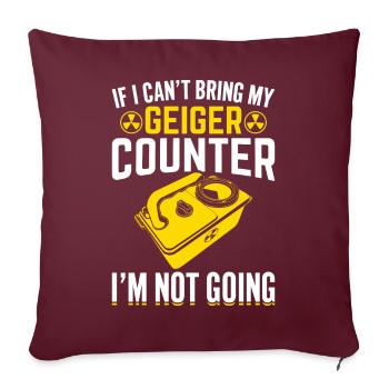Drôle d’ingénieur nucléaire - Housse de coussin décorative 45 x 45 cm - bordeaux - Devant