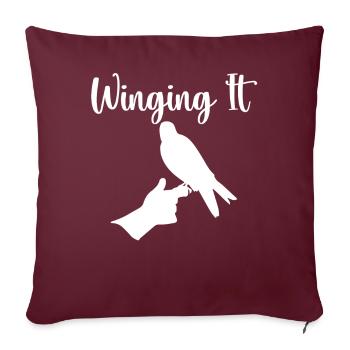 Wingman Bird Training Fauconnerie Fauconnerie Fauconnerie Fauconnière - Housse de coussin décorative 45 x 45 cm - bordeaux - Devant