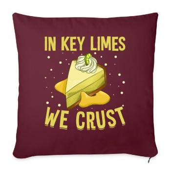 Dessert amusant pour les amateurs de tarte au citron vert - Housse de coussin décorative 45 x 45 cm - bordeaux - Devant