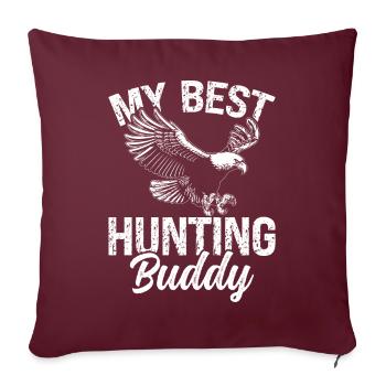 Fauconnerie de fauconnerie Falconery - Housse de coussin décorative 45 x 45 cm - bordeaux - Devant