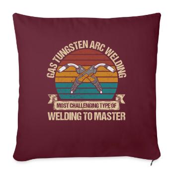 Schweißen Retro Schweißer Vintage Geschenk - Sofakissenbezug 45 x 45 cm - Burgunderrot - Vorne