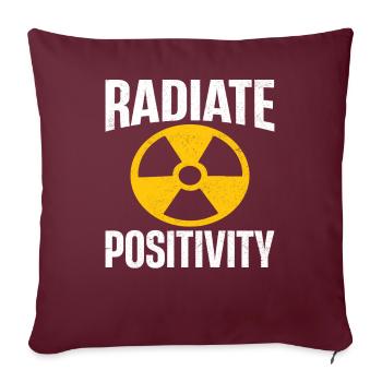 Centrale nucléaire radioactive - Housse de coussin décorative 45 x 45 cm - bordeaux - Devant
