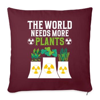 Centrale nucléaire Ingénieur nucléaire - Housse de coussin décorative 45 x 45 cm - bordeaux - Devant
