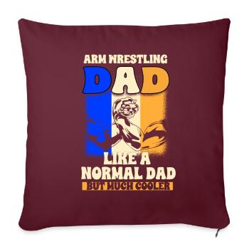 Bras de fer - Housse de coussin décorative 45 x 45 cm - bordeaux - Devant