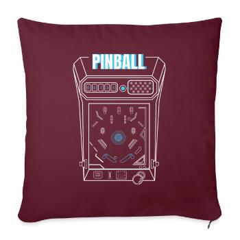 Arcade Pinball Retro - Sofakissenbezug 45 x 45 cm - Burgunderrot - Vorne
