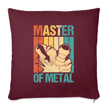 Maîtrise de la soudure des métaux Soudure - Housse de coussin décorative 45 x 45 cm - bordeaux - Devant