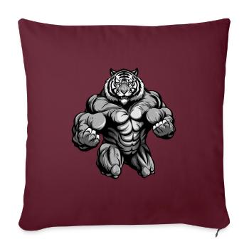 Gymnase d’entraînement Tiger Muscles - Housse de coussin décorative 45 x 45 cm - bordeaux - Devant