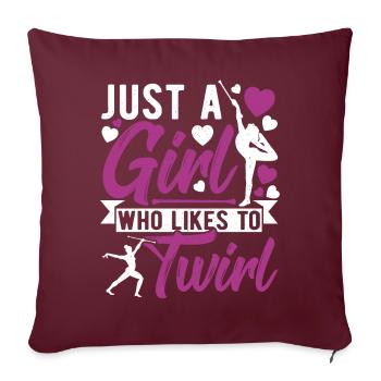 Baton Twirling Baton Twirler Geschenk - Sofakissenbezug 45 x 45 cm - Burgunderrot - Vorne