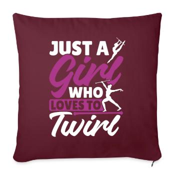 Baton Twirling Baton Twirler Geschenk - Sofakissenbezug 45 x 45 cm - Burgunderrot - Vorne