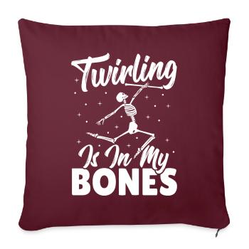 Baton Twirling Baton Twirler Geschenk - Sofakissenbezug 45 x 45 cm - Burgunderrot - Vorne