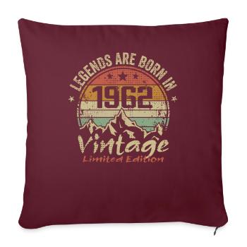 Les Légendes Sont Nées En 1962 - 1962 - Housse de coussin décorative 45 x 45 cm - bordeaux - Devant