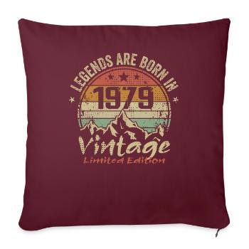 Les Légendes Sont Nées En 1979 - 1979 - Housse de coussin décorative 45 x 45 cm - bordeaux - Devant