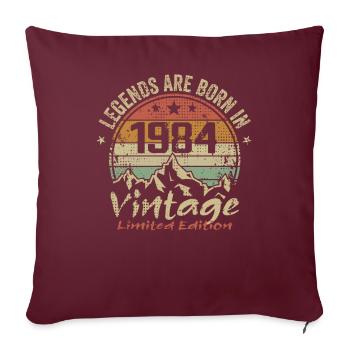 Les Légendes Sont Nées En 1984 - 1984 - Housse de coussin décorative 45 x 45 cm - bordeaux - Devant