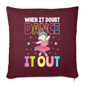 Ballett Ballerina - Sofakissenbezug 45 x 45 cm - Burgunderrot - Vorne