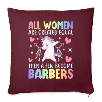 Coiffeur - Housse de coussin décorative 45 x 45 cm - bordeaux - Devant