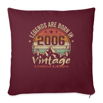Les Légendes Sont Nées En 2006 - 2006 - Housse de coussin décorative 45 x 45 cm - bordeaux - Devant