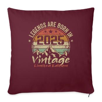 Les Légendes Sont Nées En 2025 - 2025 - Housse de coussin décorative 45 x 45 cm - bordeaux - Devant