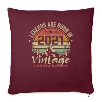 Les Légendes Sont Nées En 2021 - 2021 - Housse de coussin décorative 45 x 45 cm - bordeaux - Devant