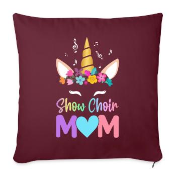 Chant choral Chanteur de chorale - Housse de coussin décorative 45 x 45 cm - bordeaux - Devant