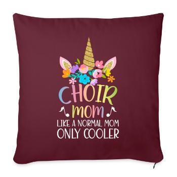 Chant choral Chanteur de chorale - Housse de coussin décorative 45 x 45 cm - bordeaux - Devant