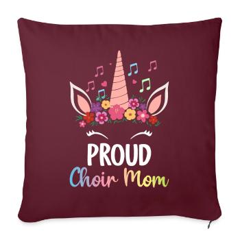 Chant choral Chanteur de chorale - Housse de coussin décorative 45 x 45 cm - bordeaux - Devant
