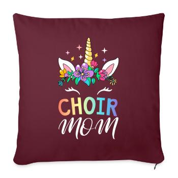 Chant choral Chanteur de chorale - Housse de coussin décorative 45 x 45 cm - bordeaux - Devant