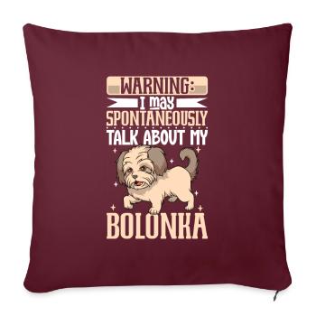Bolonka Zwetna Amoureux - Housse de coussin décorative 45 x 45 cm - bordeaux - Devant