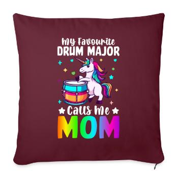 Batteur Batteur Maman - Housse de coussin décorative 45 x 45 cm - bordeaux - Devant