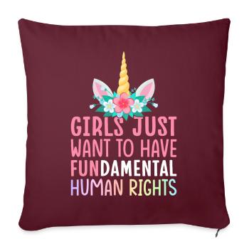 Féministe libérale Femme - Housse de coussin décorative 45 x 45 cm - bordeaux - Devant