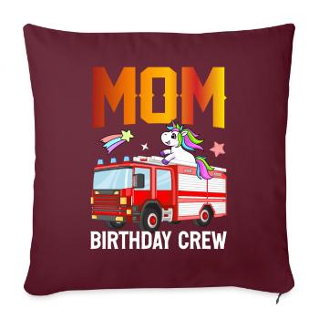 Pompier Lutte contre l’incendie - Housse de coussin décorative 45 x 45 cm - bordeaux - Devant