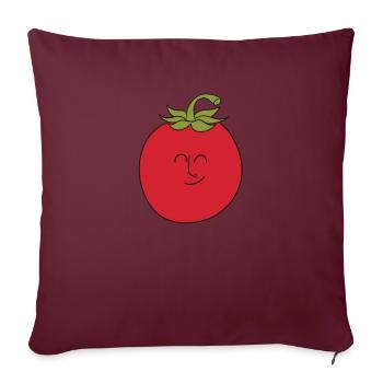 Tomates Drôle - Housse de coussin décorative 45 x 45 cm - bordeaux - Devant