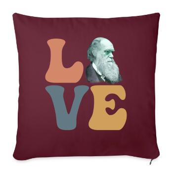 Charles Darwin Evolutionstheorie Atheist - Sofakissenbezug 45 x 45 cm - Burgunderrot - Vorne
