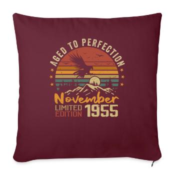 Les Légendes Sont Nées En Novembre 1955 - 1955 - Housse de coussin décorative 45 x 45 cm - bordeaux - Devant