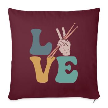 Batteurs Tambours Tambours - Housse de coussin décorative 45 x 45 cm - bordeaux - Devant