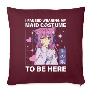 Travestissement - Housse de coussin décorative 45 x 45 cm - bordeaux - Devant