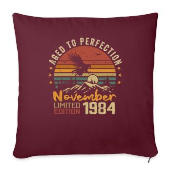 Les Légendes Sont Nées En Novembre 1984 - 1984 - Housse de coussin décorative 45 x 45 cm - bordeaux - Devant