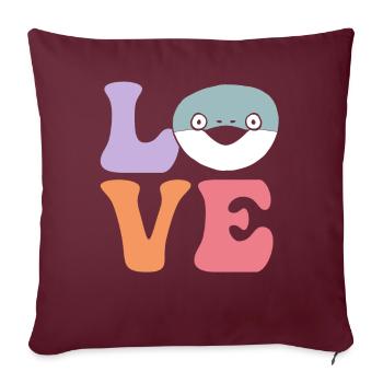 Drôle de poisson Sacabambaspi Meme - Housse de coussin décorative 45 x 45 cm - bordeaux - Devant