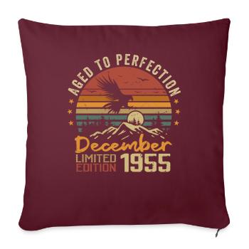 Les Légendes Sont Nées En Décembre 1955 - 1955 - Housse de coussin décorative 45 x 45 cm - bordeaux - Devant