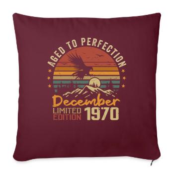 Les Légendes Sont Nées En Décembre 1970 - 1970 - Housse de coussin décorative 45 x 45 cm - bordeaux - Devant