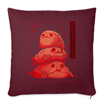 Doux Grunge Goth Blobfish - Housse de coussin décorative 45 x 45 cm - bordeaux - Devant