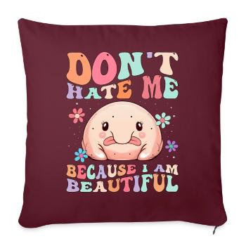 Groovy Blobfish - Housse de coussin décorative 45 x 45 cm - bordeaux - Devant