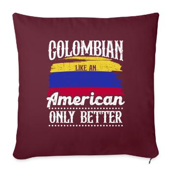 Colombien Amérique du Sud Pays d’origine Amérique latine - Housse de coussin décorative 45 x 45 cm - bordeaux - Devant