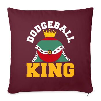 Ballon chasseur Gaga Ball Dodgeball joueur cadeau - Housse de coussin décorative 45 x 45 cm - bordeaux - Devant