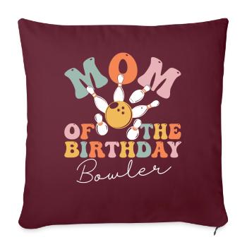 Groovy Bowling Mom - Sofakissenbezug 45 x 45 cm - Burgunderrot - Vorne