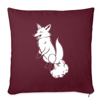 Fuchs Regenbogenfurz - Sofakissenbezug 45 x 45 cm - Burgunderrot - Vorne