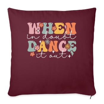 Groovy Ballerina Balletttänzerin - Sofakissenbezug 45 x 45 cm - Burgunderrot - Vorne