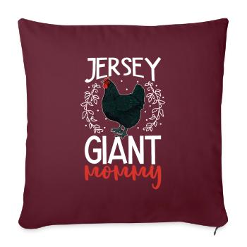 Jersey Géant Maman - Housse de coussin décorative 45 x 45 cm - bordeaux - Devant