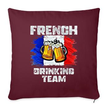 Équipe de France de Boisson - Housse de coussin décorative 45 x 45 cm - bordeaux - Devant